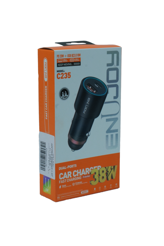 شارژر فندكي دو پورت PD C-235 200W FASY CHARGE ENUJOY