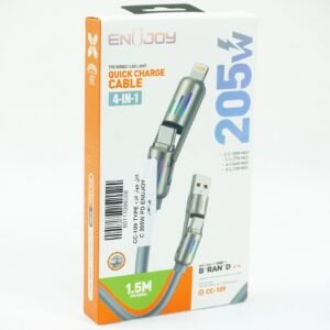 كابل چهار كاره CC-109 TYPE C 205W PD ENUJOY چراغدار